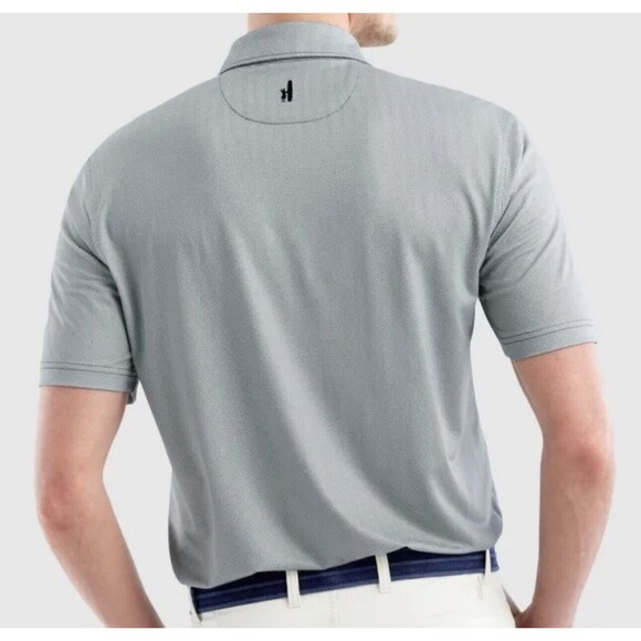 Men's Johnnie-O Prep Formance Jersey Poe Printed Polo/GOLF Shirt Black XXL/2XL - Picture 2 of 11